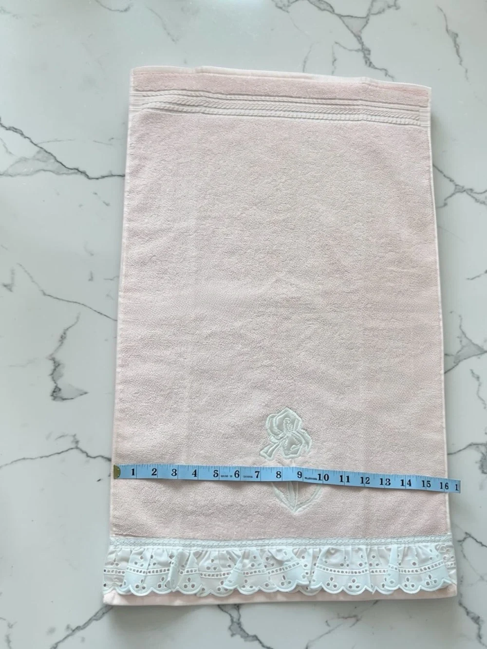 Vintage R.A. Briggs Pink Iris Towel Set Lace Trim Bath Hand Washcloth NWT